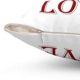 True Love Design on Spun Polyester Square Pillow Case