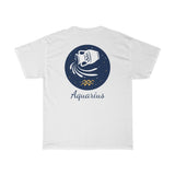 Aquarius Zodiac Unisex Heavy Cotton Tee