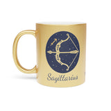 Sagittarius Zodiac Metallic Mug (Silver / Gold) 11 oz
