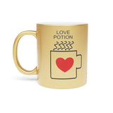 Love Potion Design Metallic Mug (Silver / Gold) 11 oz