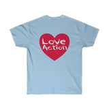 Love Action In Heart Design Unisex Ultra Cotton Tee