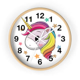 Lucky Unicorn Face Wall clock