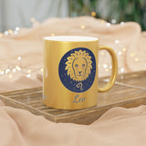 Leo Zodiac Metallic Mug (Silver / Gold) 11 oz