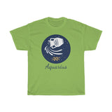 Aquarius Zodiac Unisex Heavy Cotton Tee