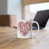 Heart Love Ceramic Mug 11oz