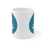 Blue Coin Libra Zodiac Design on Ceramic Mug 11oz