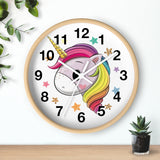 Lucky Unicorn Face Wall clock