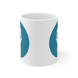 Blue Coin Gemini Zodiac Design on Ceramic Mug 11oz