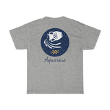 Aquarius Zodiac Unisex Heavy Cotton Tee