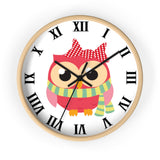 Watchful Owl Roman Numerals Wall clock
