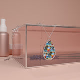 Summer Design 07 on Oval Necklace - Elegant Jewelry for Nature Lovers
