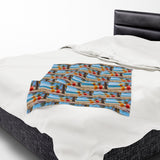 Summer Design 09 on Velveteen Plush Blanket - Perfect for Home Decor and Gifts