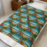 Summer Design 10 on Velveteen Plush Blanket - Perfect for Home Decor and Gifts