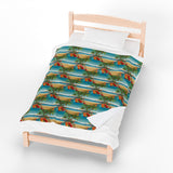 Summer Design 10 on Velveteen Plush Blanket - Perfect for Home Decor and Gifts
