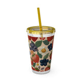 Summer Design 03 on Sunsplash Tumbler with Straw, 16oz