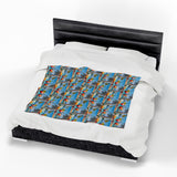 Summer Design 08 on Velveteen Plush Blanket - Perfect for Home Decor and Gifts