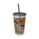 Summer Design 02 on Sunsplash Tumbler with Straw, 16oz