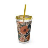 Summer Design 02 on Sunsplash Tumbler with Straw, 16oz
