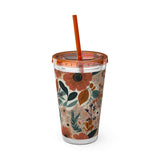 Summer Design 01 on Sunsplash Tumbler with Straw, 16oz
