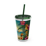 Summer Design 12 on Sunsplash Tumbler with Straw, 16oz