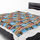 Summer Design 09 on Velveteen Plush Blanket - Perfect for Home Decor and Gifts