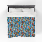 Summer Design 08 on Velveteen Plush Blanket - Perfect for Home Decor and Gifts
