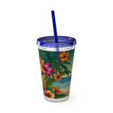 Summer Design 12 on Sunsplash Tumbler with Straw, 16oz