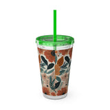 Summer Design 01 on Sunsplash Tumbler with Straw, 16oz