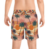 Summer Design 05 on Men's Floral Print Swim Shorts - Perfect for Summer Beach Days