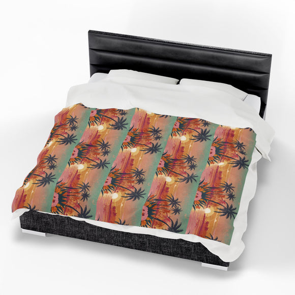 Summer Design 06 on Velveteen Plush Blanket - Perfect for Home Decor and Gifts