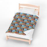 Summer Design 09 on Velveteen Plush Blanket - Perfect for Home Decor and Gifts
