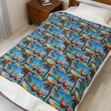 Summer Design 08 on Velveteen Plush Blanket - Perfect for Home Decor and Gifts