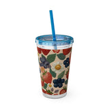 Summer Design 03 on Sunsplash Tumbler with Straw, 16oz