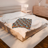 Summer Design 09 on Velveteen Plush Blanket - Perfect for Home Decor and Gifts
