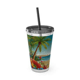 Summer Design 10 on Sunsplash Tumbler with Straw, 16oz