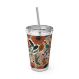 Summer Design 01 on Sunsplash Tumbler with Straw, 16oz