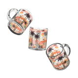 Summer Design 04 on Glass Mug - 10oz Botanical Coffee Cup for Tea Lovers