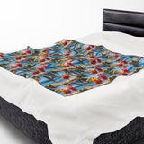 Summer Design 07 on Velveteen Plush Blanket - Perfect for Home Decor and Gifts