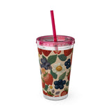 Summer Design 03 on Sunsplash Tumbler with Straw, 16oz