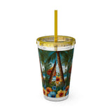 Summer Design 11 on Sunsplash Tumbler with Straw, 16oz