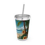Summer Design 11 on Sunsplash Tumbler with Straw, 16oz