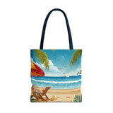 Summer Design 11 on Floral Tote Bag - Stylish Eco-Friendly Shopping Bag for Everyday Use
