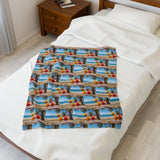 Summer Design 09 on Velveteen Plush Blanket - Perfect for Home Decor and Gifts