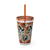 Summer Design 01 on Sunsplash Tumbler with Straw, 16oz