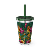 Summer Design 12 on Sunsplash Tumbler with Straw, 16oz
