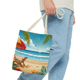 Summer Design 11 on Floral Tote Bag - Stylish Eco-Friendly Shopping Bag for Everyday Use