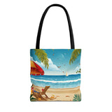 Summer Design 11 on Floral Tote Bag - Stylish Eco-Friendly Shopping Bag for Everyday Use