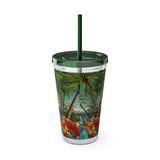 Summer Design 10 on Sunsplash Tumbler with Straw, 16oz