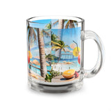 Summer Design 08 on Glass Mug - 10oz Botanical Coffee Cup for Tea Lovers