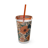 Summer Design 02 on Sunsplash Tumbler with Straw, 16oz